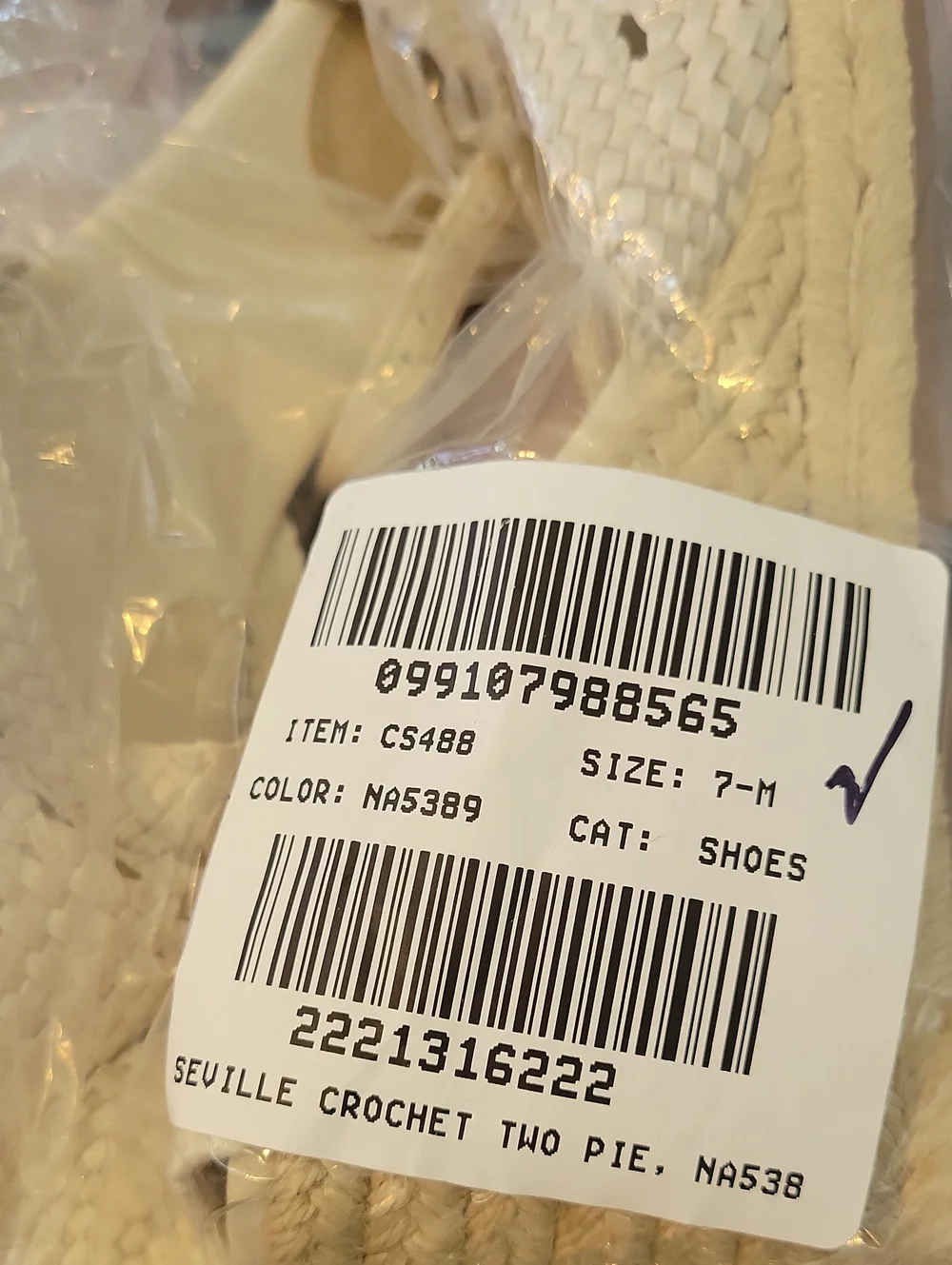 J. Crew Factory Seville Crochet Espadrille Wedges - Bleached Sand